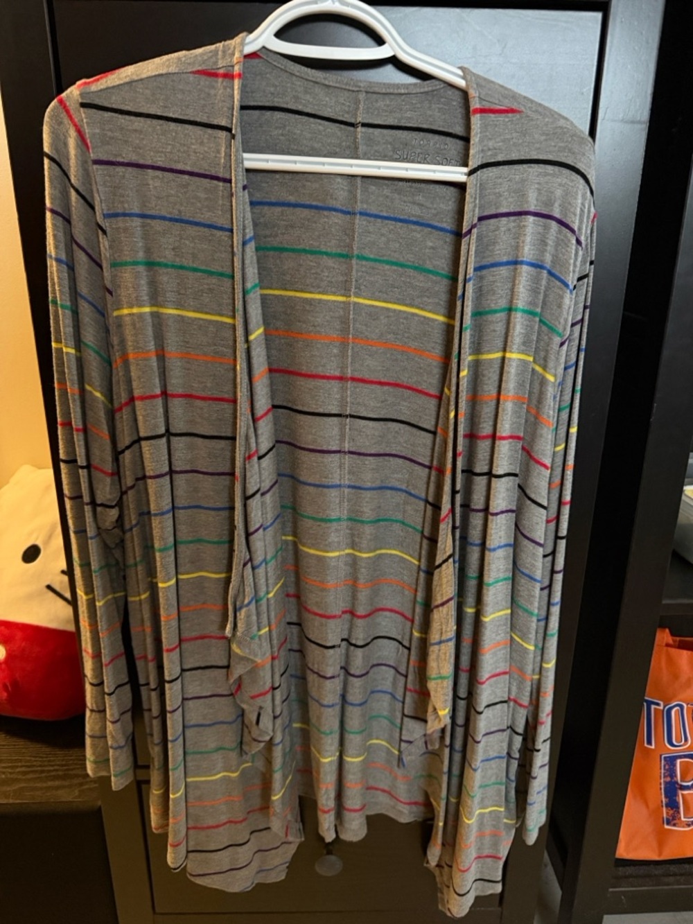 Torrid super soft draped front cardigan size 1 Pride Month exclusive rainbow